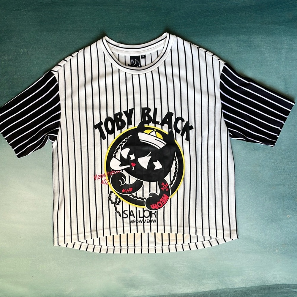 A02 Toby Black Striped Top
